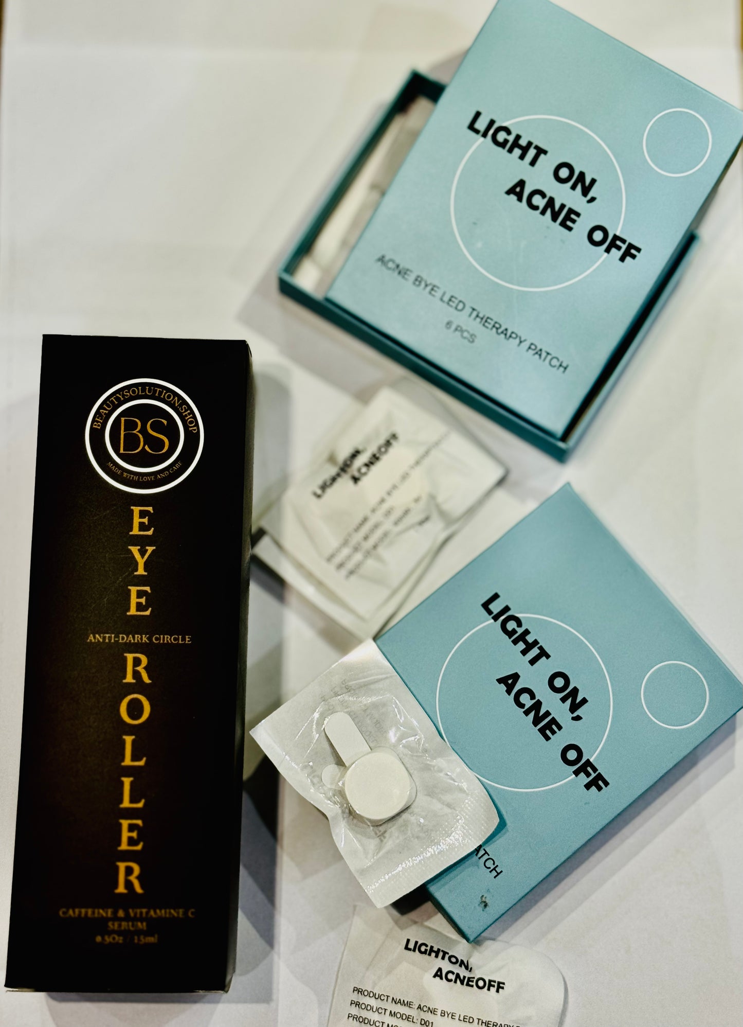 Bundle Deal - 2 Acne Patches & 1  Anti-Dark Circle Eye Roller